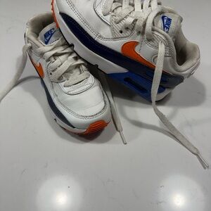 Nike Kids White, Orange & Navy Athletic Sneakers